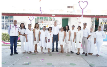 Visita Pepe Chedraui desayunador escolar en el Jardín de Niños 